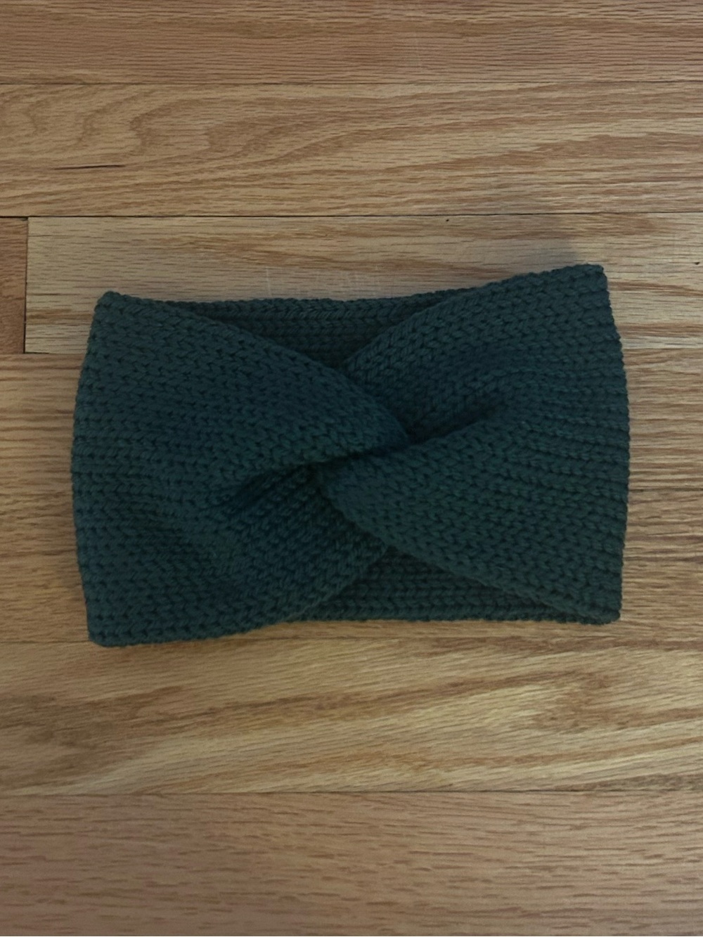 Knit Twist Headband - Dark Green